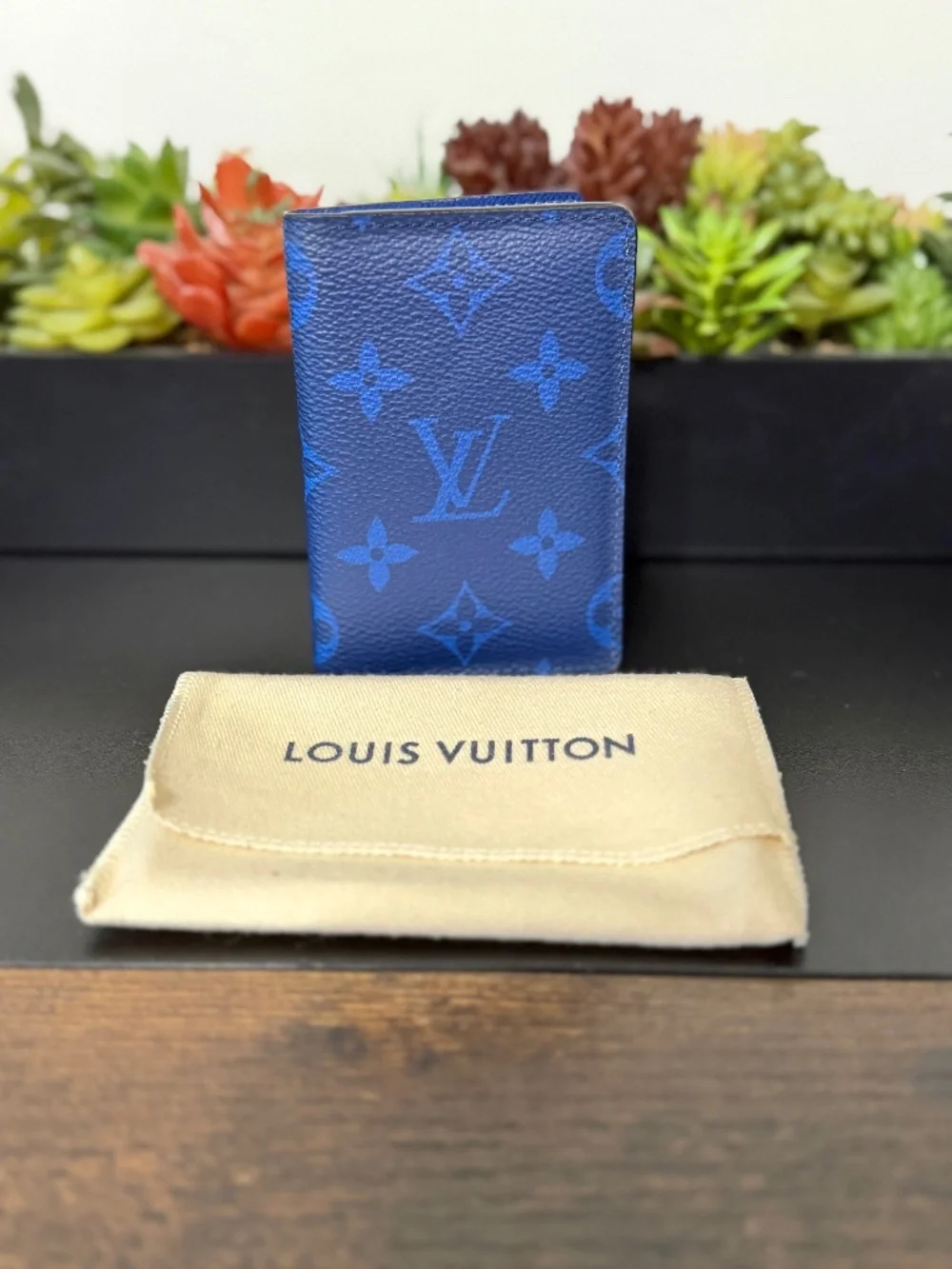 Louis Vuitton Blue Taigarama Monogram Pocket Organizer